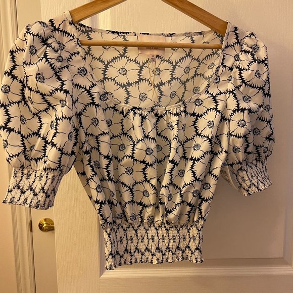 Cinq a sept Elliot cropped floral top size XS - Picture 5 of 7